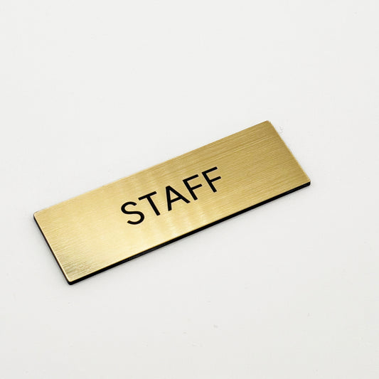 [완제품] 프리미엄 커스텀 명찰 - STAFF - 3" x 1"