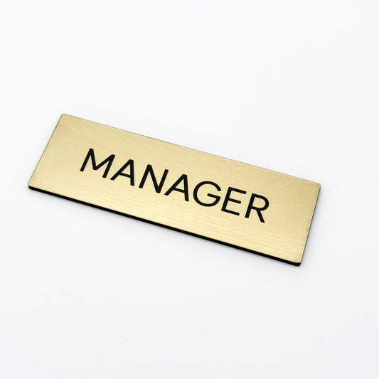 [완제품] 프리미엄 커스텀 명찰 - MANAGER - 3" x 1"