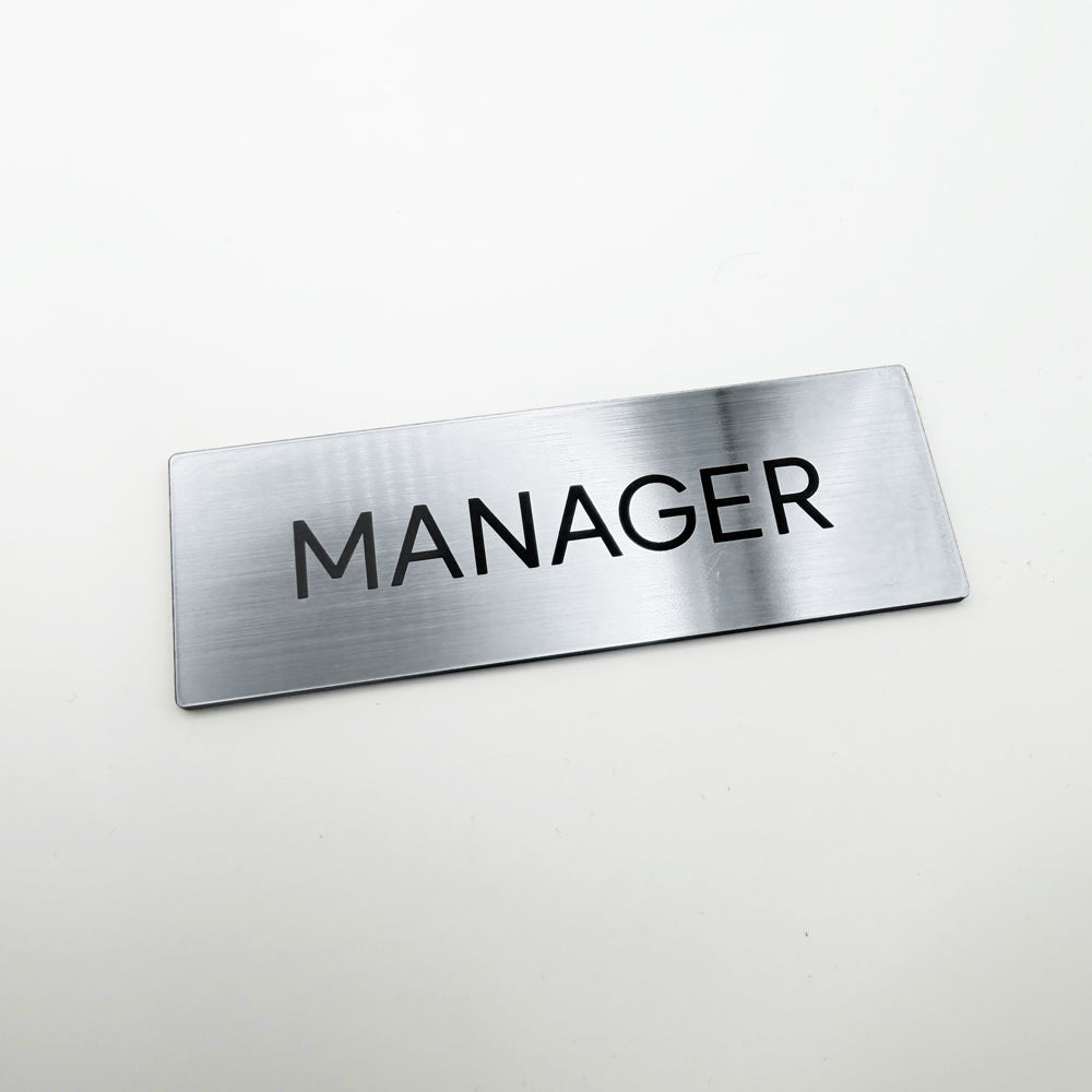 [완제품] 프리미엄 커스텀 명찰 - MANAGER - 3" x 1"