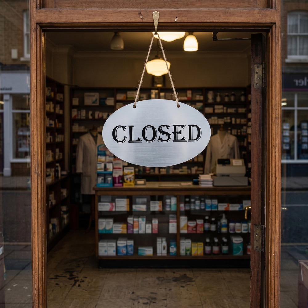 [완제품] 프리미엄 메탈릭 텍스처 OPEN/CLOSED 사인(원형)- 중