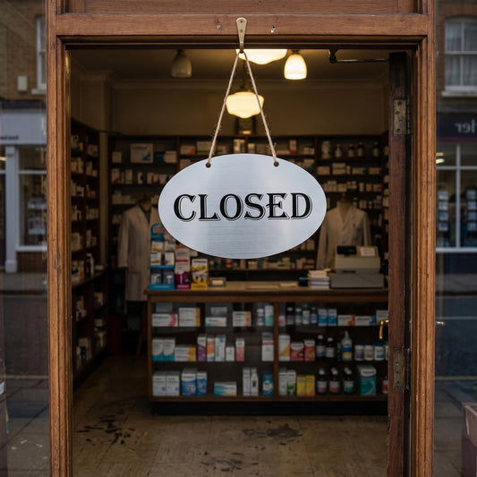 [완제품] 프리미엄 메탈릭 텍스처 OPEN/CLOSED 사인(원형)- 중