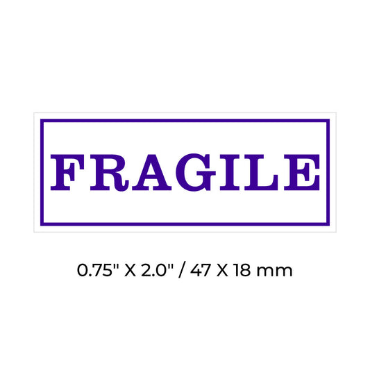 직사각형 0.75" X 2.0" 스탬프 - FRAGILE