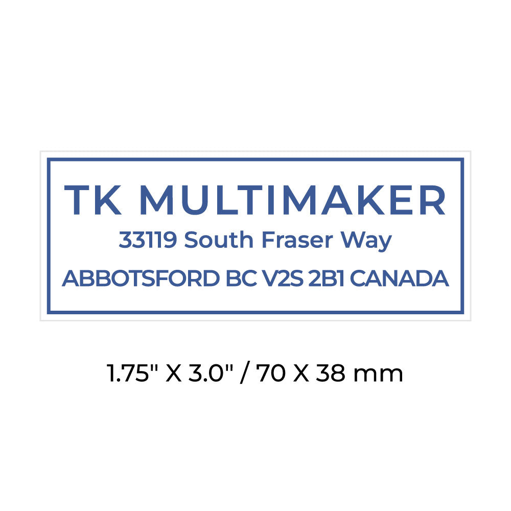 직사각형 1.75" X 3.0" 주소 스탬프