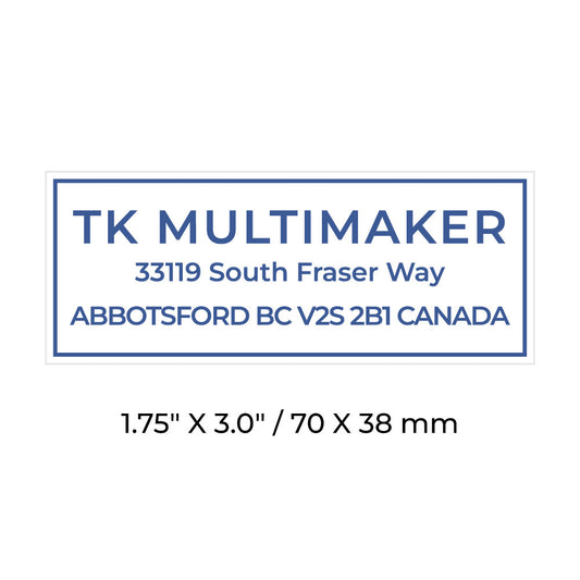 직사각형 1.75" X 3.0" 주소 스탬프