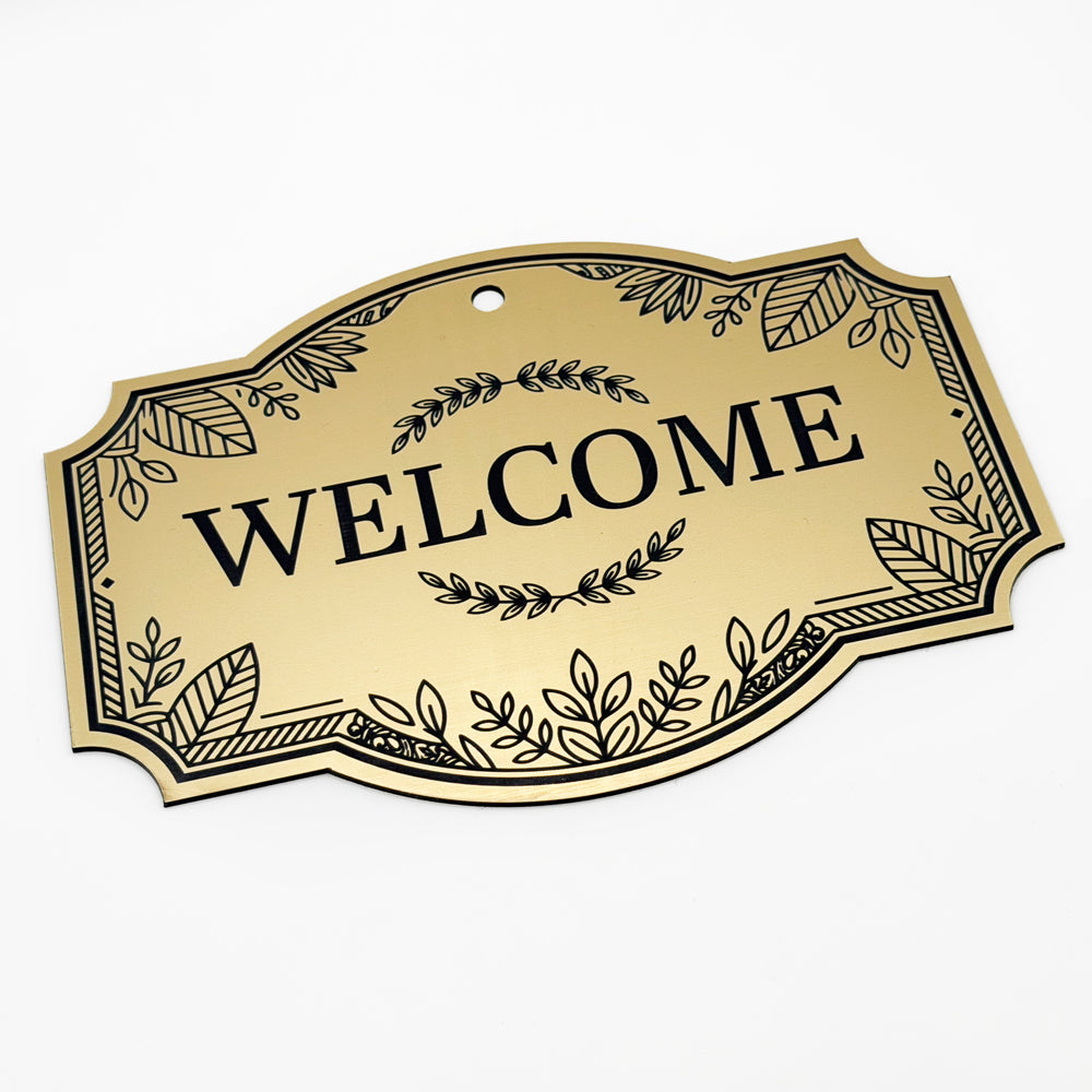 [완제품] 프리미엄 메탈릭 텍스처 WELCOME 사인 - 중