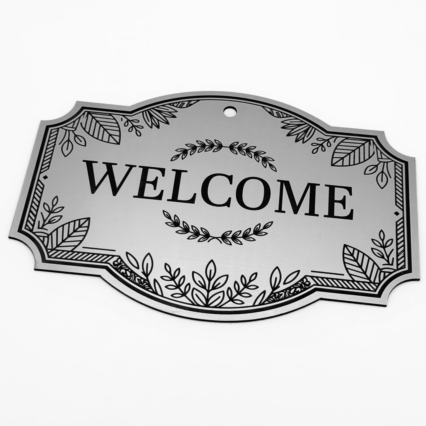 [완제품] 프리미엄 메탈릭 텍스처 WELCOME 사인 - 중
